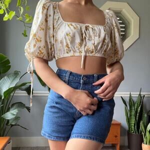 Reformation floral tie front blouse (XS)